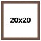 20x20 Wide Barnwood Picture Frame with UV-Resistant Acrylic & Acid Free Backing, Available in 6 Paint Finishes - Grey, Brown, White, and Black